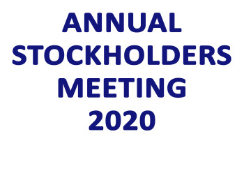 2020  Annual Stockholders Meeting Guidelines